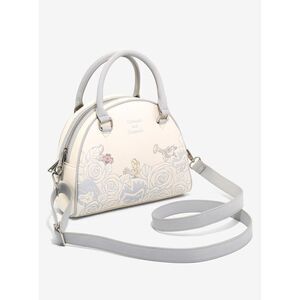 Loungefly Disney Alice in Wonderland Silver Floral Crossbody Purse Set